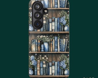 Blumen Bücher Hülle, Bookish Handyhülle, iPhone 17 Hülle, iPhone 16 Hülle, Samsung S26 Ultra, Samsung S24 Hülle, MagSafe Handyhüllen Option