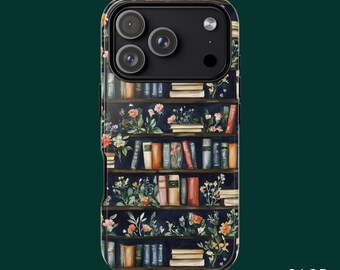 Bookish Handyhülle, Blumenbuch Hülle, iPhone 17 Hülle, iPhone 16 Hülle, Samsung S26 Ultra, Samsung S24 Hülle, MagSafe Phone Case Option