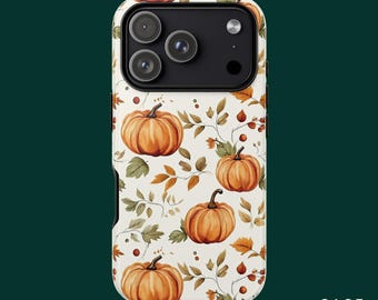 Pumpkin Phone Case, iPhone 17 Case, iPhone 16 Case, iPhone 14 pro Case, Samsung S26 Ultra, Samsung S24 Case, MagSafe Phone Case Option