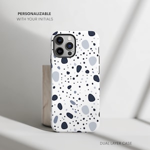 Navy Polka Dots Case, Blue Dot Phone Case, personalised Case, iPhone 16 Pro Case, iPhone 14 13 11 Case, Samsung Case, Google Pixel Case