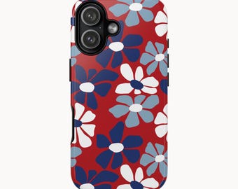 Floral Phone Case, Vibrant Flower Design, iPhone 17 16 15 14 13 Pro Plus Air,  Samsung Galaxy S26 S25 S24 S23 S22 Ultra