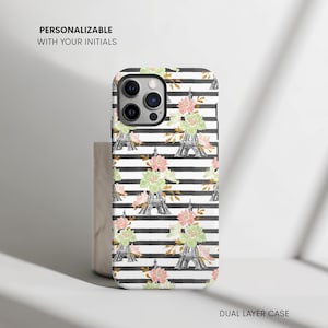 personalised Paris Phone Case, Girly Phone Case, Custom Phone Case, Eiffel Tower Phone Case, iPhone 16 Case, Samsung Case, Google Pixel Case
