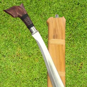 Custom Handmade Carbon Steel Moro Utak Sword, Hand Forged Sword With Scabbard, Best Gift For Him, Anniversary Gift