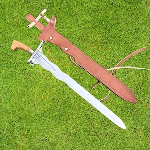 Custom Handmade Carbon Steel Moro Kris Sword, Philippines Sword, Hand Forged Sword With Sheath, Best Gift For Him, Anniversary Gift