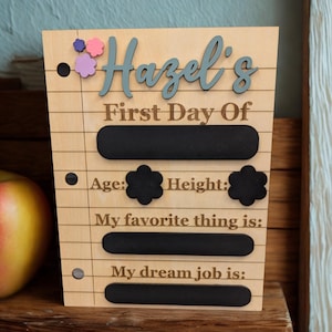 Personalized First & Last Day of School Sign: Reusable Photo Prop