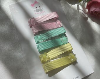Spinki do włosów dla niemowląt Pastel Star: Delikatne, 6 sztuk dla maluchów