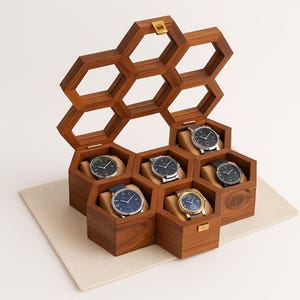 Wooden Watch Box for Men & Women, watch case, watch storage, modern watch boxes, watch stand, Jewelry Storage Case, wood jewelry box