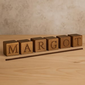 Personalized Wooden Name Blocks – Custom Cube, Nursery Shelf Gift, Alphabet Wood Toy, Baby birthday gift, Wood Name Blocks, Baby Shower Gift