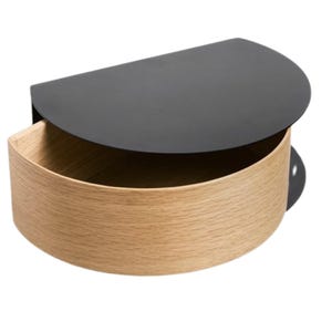 Mounted wall nightstand, Entryway retro floating console, Mounted wall nightstand, Modern floating wooden bedside table shelf drawer