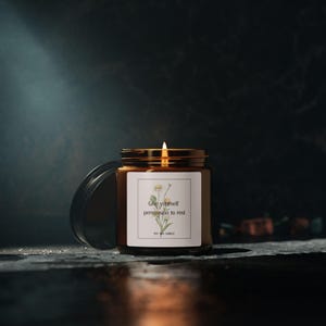 Motivational Scented Soy Candle with Quote Label – Gift for Her, Minimalist Decor, Custom Message Candle, Handmade Aromatherapy