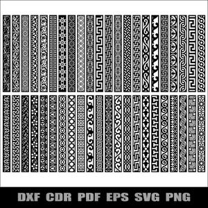 40+ Premium Slim panel collection 1, vector file,  Geometric, Floral pattern, Privacy screen, cnc , digital files svg, dxf, cdr, eps.