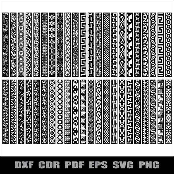 40+ Premium Slim panel collection 1, vector file,  Geometric, Floral pattern, Privacy screen, cnc , digital files svg, dxf, cdr, eps.