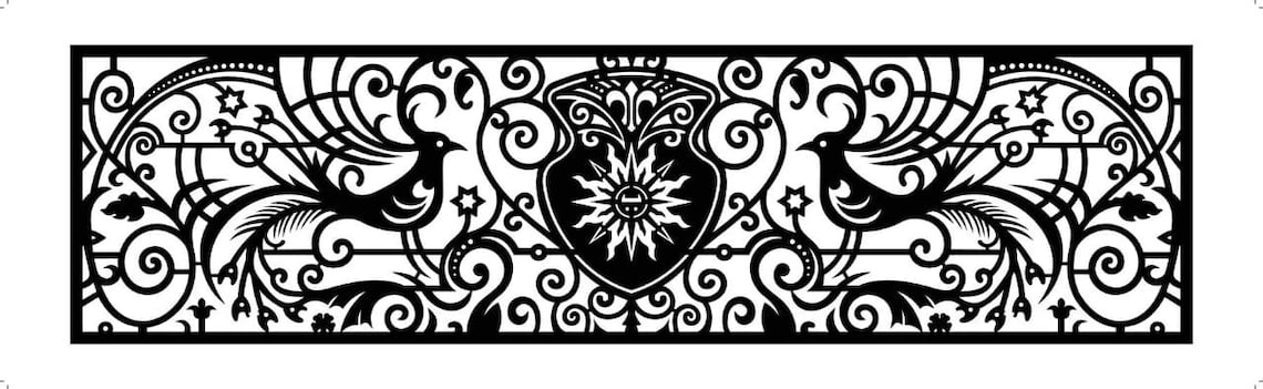 Svg Railing Designs CNC Railing Panel SVG DXF, Staircase Designs, Peacock Balcony Panel ...