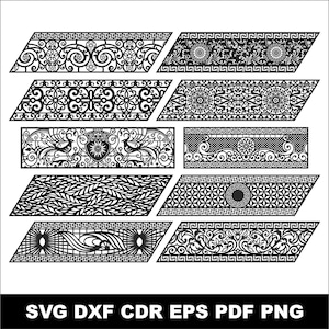 Panel de barandilla CNC SVG DXF, diseños de escaleras, panel de balcón de pavo real, archivos de corte por plasma láser (descarga digital)