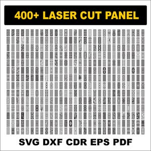 400+ CNC Decorative Panel Bundle SVG,DXF | Laser Cut Privacy Screen | Fence Gate Wall Panel | Plasma Router Files