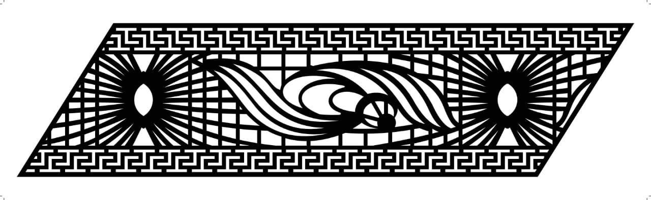 Svg Railing Designs CNC Railing Panel SVG DXF, Staircase Designs, Peacock Balcony Panel ...