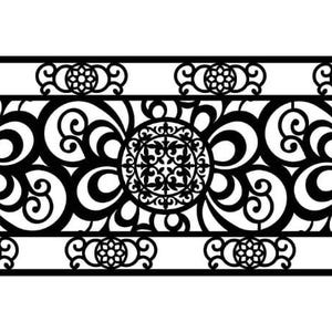 Svg Railing Designs 12 CNC Railing Panel SVG DXF Set01, Geometric a Floral Balcony ...
