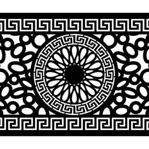 Svg Railing Designs 12 CNC Railing Panel SVG DXF Set01, Geometric a Floral Balcony ...