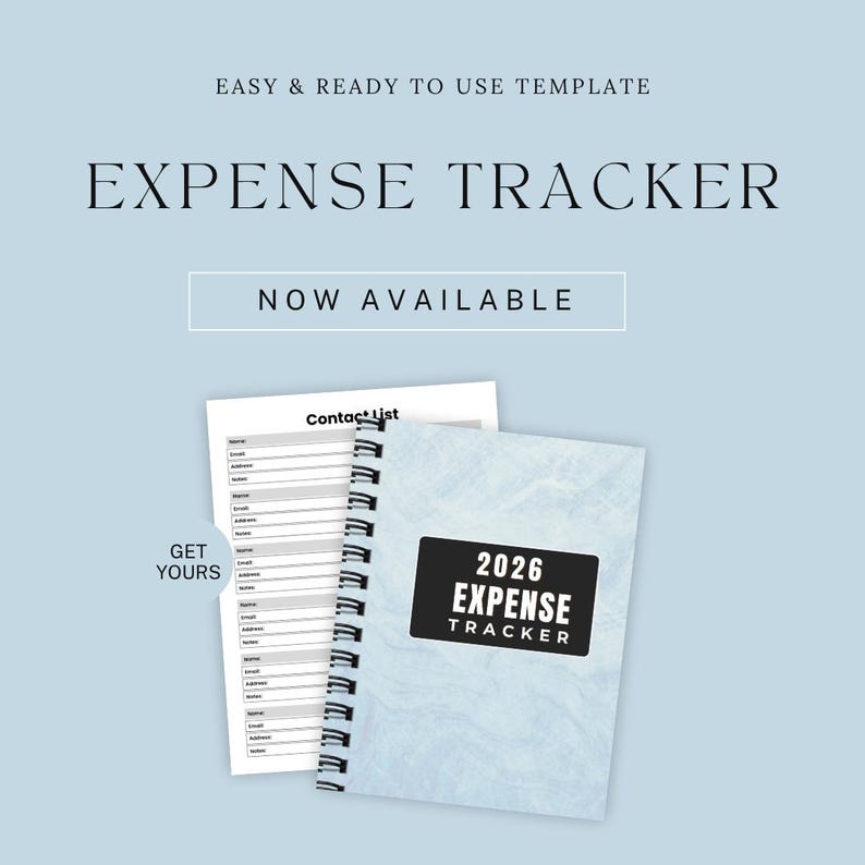 2026 Expense Tracker | Printable Budget and Expense Organizer | Weekly ...