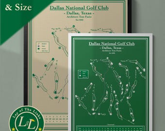 Dallas National Golf Club Map Print: Vintage Golf Course Blueprint Art, Texas