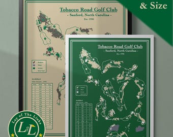 Tobacco Road Golf Club Course Map Print - Carolina Golf: Vintage Blueprint Art