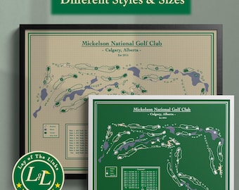 Mickelson National Golf Course Map Print: Vintage Blueprint Golf Art