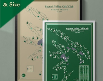 Payne's Valley Golf Course Print – Modern Course Map Art