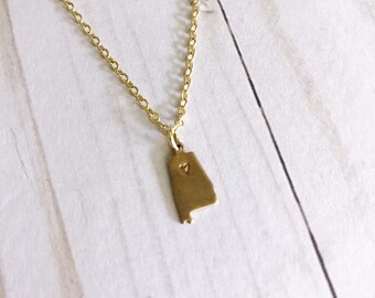 Alabama necklace- customizable!, gift for her, subtle jewelry, handmade