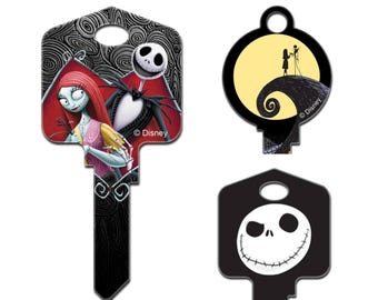 Jack & Sally House Key, Uncut or Cut by Code Nightmare Before Christmas