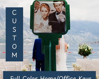 Custom Large House Key Personalized Full Color Photo Keys