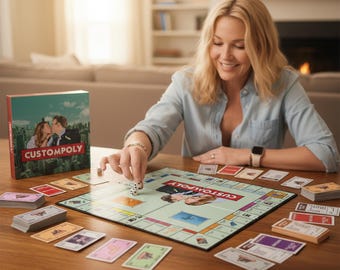 Custompoly Board Game, Custom Board Game, Board Game, Personalized Custompoly Board Game, Personalized Board Game, Custom Game for Christmas