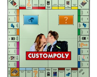 Custompoly Game Board, Custom Game Board, Game Board, Personalized Custompoly Game Board, Personalized Game Board, Custompoly Board Game