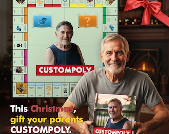 Custompoly Board Game, Custom Board Game, Board Game, Personalized Custompoly Board Game, Personalized Board Game, Custom Game for Christmas