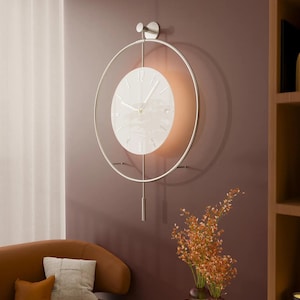 Oversized Metal Wall Clock: Modern Geometric Minimalist Decor