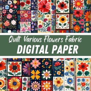 Plant Life Craft Quilt Flowers Fabric Pattern Paper Amazing Patterns Easy to use