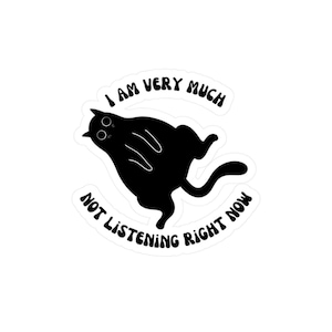 Playful Cat Vinyl Decals | Funny Stickers, Laptop Decor, Home Decor, Gift for Cat Lovers, Unique Wall Art