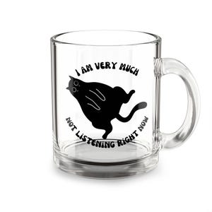 Tazza in vetro con gatto divertente, 283 ml - Regalo carino per gli amanti dei gatti, perfetta per caffè o tè, regalo di compleanno, arredamento originale per la casa