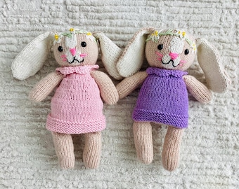 Daisy the Bunny toy knitting pattern PDF instant download