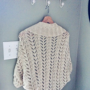 Lilium Lace Shrug Knitting Pattern: Oversized Fit (PDF Instant Download) easy construction