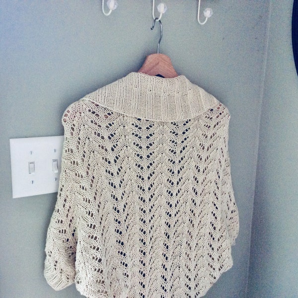 Lilium Shrug Knitting Pattern, Instant Download, Lace Shrug, Easy Lace Pattern