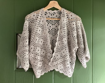 Viola Cardi Crochet Pattern: Lace Hexagon Cardigan (Instant Download) Seamless Floral
