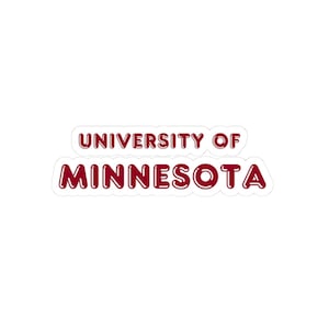 University of Minnesota Kiss-Cut Stickers, School Spirit Decor, Laptop Sticker, College Gift, Customizable Stickers