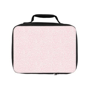 Chic Pink Leopard Print Lunch Bag, Stylish Food Carrier, Work or School Lunchbox, Reusable Tote for Kids & Adults, Everyday Meal Prep Bag