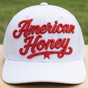American Honey 3D Puff Embroidery Design | Snapback Cap Puff Stitch (Digital Download)