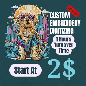 Custom Embroidery Digitizing Service: Logo, Image & Portrait