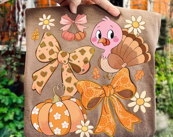 Höstkalkonkokett png, preppy Thanksgiving-kalkon png, blommig höstpumpa-sublimering, tacksam png, slurk-png, trendig höstrosett png