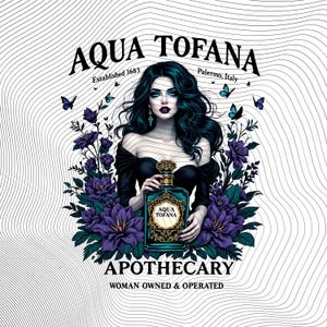 Aqua Tofana PNG | Poison The Patriarchy Art | Feminist Apothecary Printable | DTF PNG Design | Gothic Feminist Sublimation Digital Download