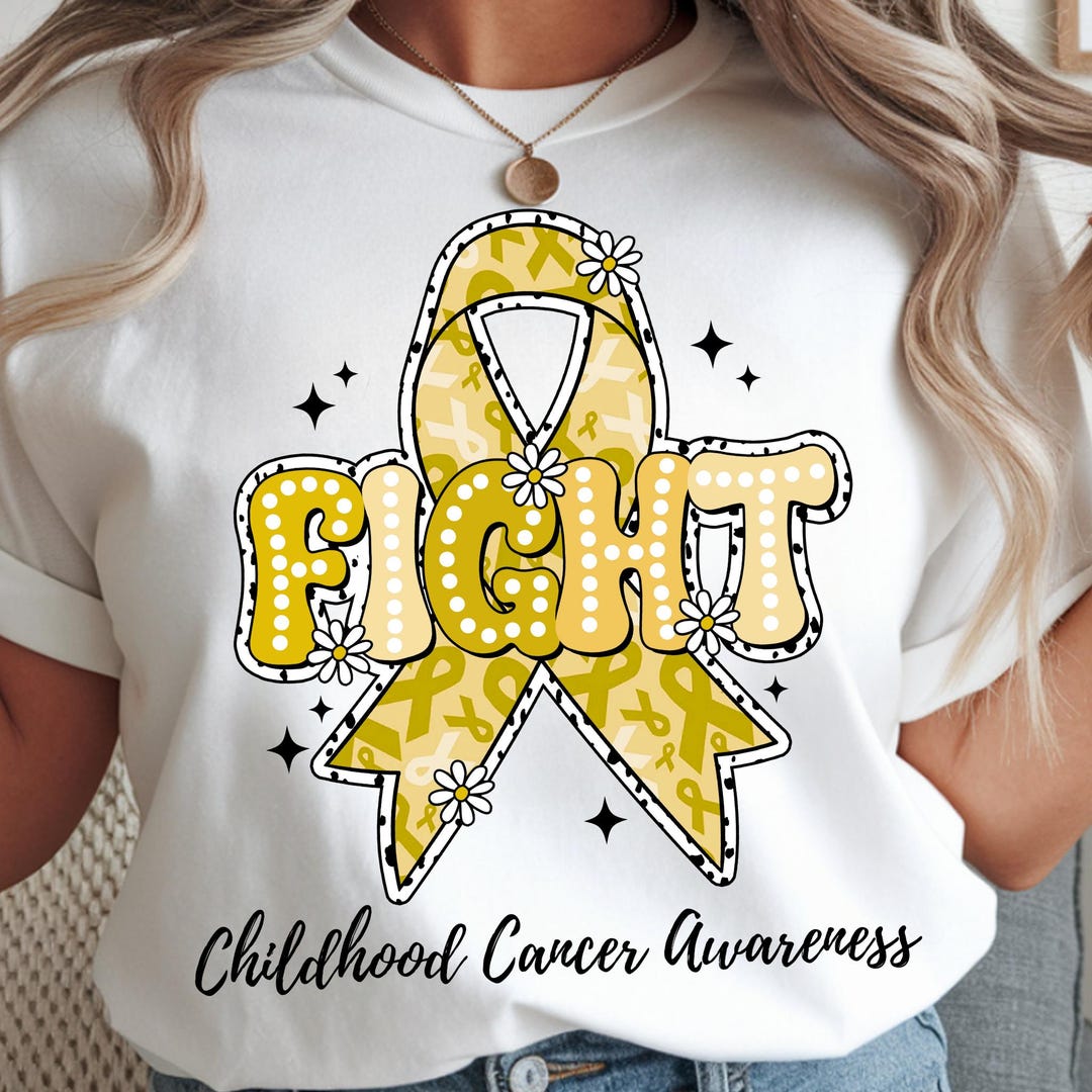 Fight Childhood Cancer Png, Gold Ribbon Awareness Design, Childhood ...