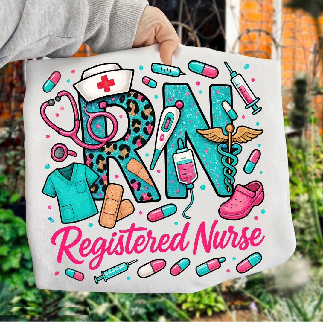 RN Registered Nurse Png Sublimation Design Download, Nurse Life Png ...