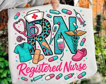 RN Registered Nurse png sublimation design download, Nurse life png, Nursing png, sublimate designs download, Registered Nurse png